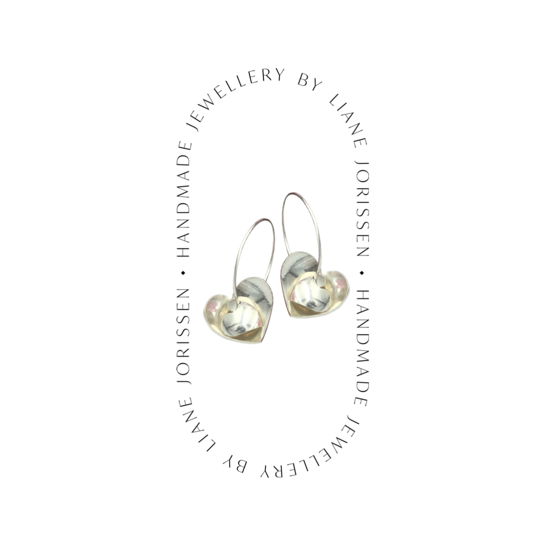 Hoops & Hearts Silver Earrings