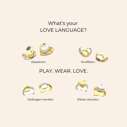 Hoops & Hearts Gold Earrings